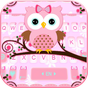 Ikon Tema Keyboard Pink Owl
