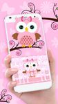 Captură de ecran Pink Owl Keyboard Theme apk 1