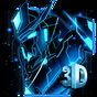 3D Blue Neon Robot Theme apk icon