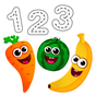 有趣的食物123-宝宝学数字! 儿童游戏和趣味数学游戏