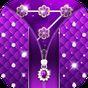 Purple Diamond Flower Zipper Lock Pattern