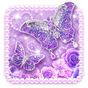 Purple Diamond Butterfly Live Wallpaper apk icon