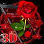 3D valentine love rose theme apk icon