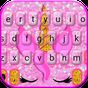 Pink Glisten Unicorn Cat Keyboard Theme