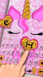 Tangkapan layar apk Tema Keyboard Pink Glisten Unicorn Cat 3