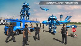 Polizei Roboter Auto Spiel - Flugzeug Transport Screenshot APK 10
