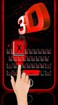 Neues Classic 3d Neon Red Tastatur thema Screenshot APK 1