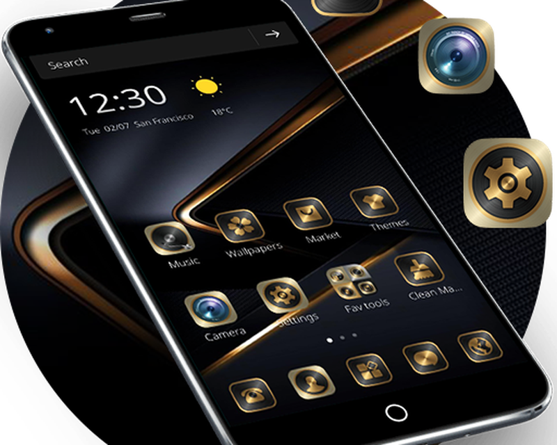 Golden Black Theme For Huawei P10 Apk Free Download For Android