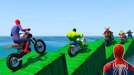 ภาพหน้าจอที่ 8 ของ Superhero Tricky bike race (kids games)