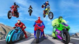 Captura de tela do apk Superhero Tricky bike race (kids games) 3