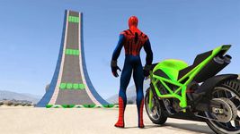 Captura de tela do apk Superhero Tricky bike race (kids games) 11