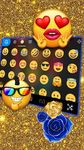 Gold Blue Rose Crystal Keyboard Theme screenshot apk 3