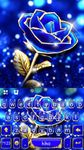 Gold Blue Rose Crystal Keyboard Theme screenshot apk 