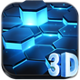 3D Neon Tech Hexagon Theme APK