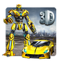 Tema de batalla de robot de transformación 3D apk icono