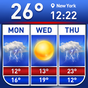 Weather report & temperature widget apk icono