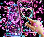 Screenshot 14 di Neon hearts live wallpaper apk