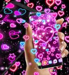 Screenshot 1 di Neon hearts live wallpaper apk