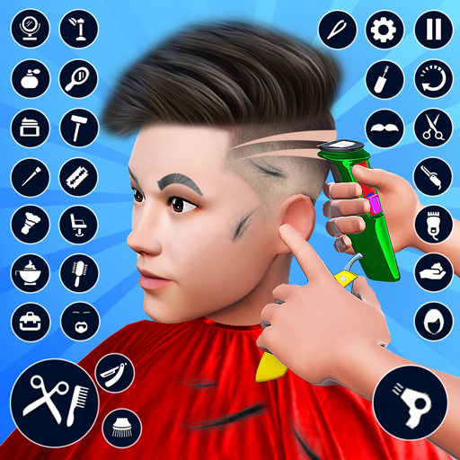 Barbearia cabeleireiro cabelo louco cortar jogo 3D - Baixar APK para  Android