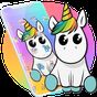 Cute Colorful Cartoon Unicorn Theme apk icono