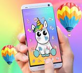 Cute Colorful Cartoon Unicorn Theme afbeelding 1