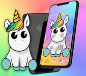 Cute Colorful Cartoon Unicorn Theme afbeelding 