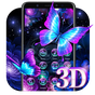 3D Neon Butterfly Shiny Theme apk icon