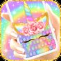 Thème de clavier Rainbow Pink Rose Unicorn