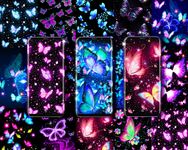 Neon butterflies glowing live wallpaper στιγμιότυπο apk 14