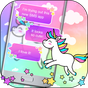 Ikon apk Pelangi Unicorn Tema untuk Pesan SMS