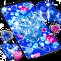 Blue hearts crystal diamonds live wallpaper