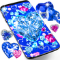 Biểu tượng Blue hearts crystal diamonds live wallpaper