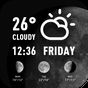 World weather widget& moon phrase information apk icon