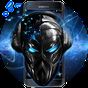 Blue Tech Metallic Skull Theme APK