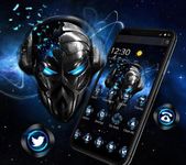 Blue Tech Metallic Skull Theme Bild 2