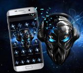 Blue Tech Metallic Skull Theme Bild 1