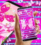 Скриншот 4 APK-версии Diamond butterfly pink live wallpaper