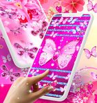 Скриншот 7 APK-версии Diamond butterfly pink live wallpaper