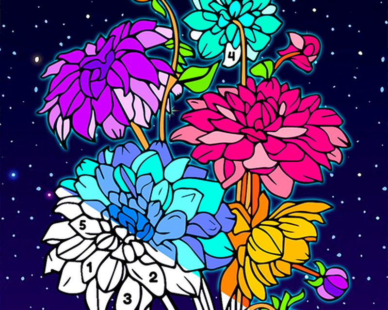Download Adult Color by Number Book - Paint Flowers Pages APK ...