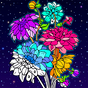 Adult Color by Number Book - Paint Flowers Pages apk icon