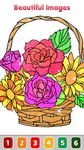 Adult Color by Number Book - Paint Flowers Pages image 