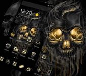 Gold Schwarz Horrific Skull Theme Bild 4