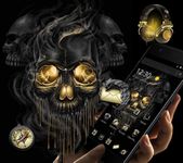 Gold Black Horrific Skull Theme image 5