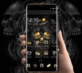 Gold Black Horrific Skull Theme image 3