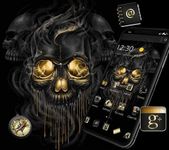 Gold Black Horrific Skull Theme image 2