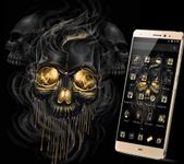 Gold Black Horrific Skull Theme image 1