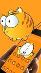 Orange Cartoon Cute Lazy Cat Theme image 