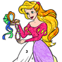 Princess Glitter Color by Number - Adult Coloring APK
